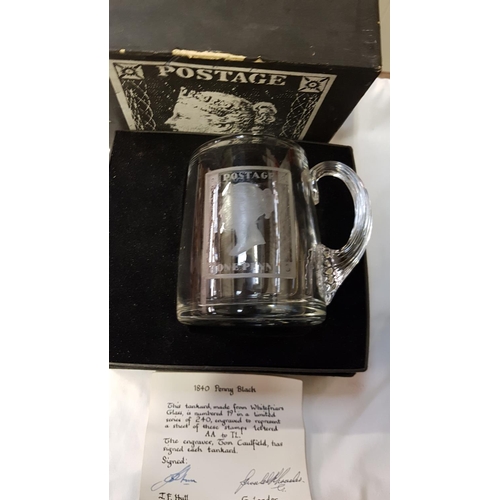 318 - Two Boxed Limited Edition (19+45/240) Whitefriars Penny Black 1840 Tankards - one is broken.