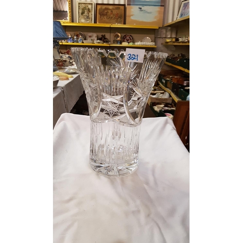 321 - 27cm Tall Cut Glass 