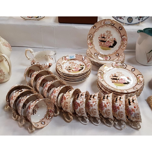 325 - 35 Piece Vintage Tea Set - one plate a/f.