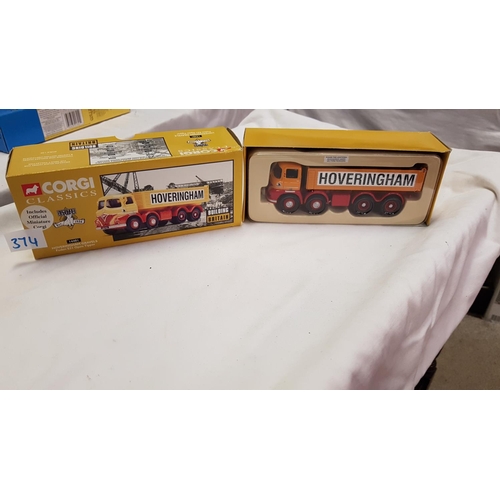 374 - Boxed Corgi Classics Limited Edition Hoveringham Gravels Foden S21 Open Tipper 14401 with Certificat... 