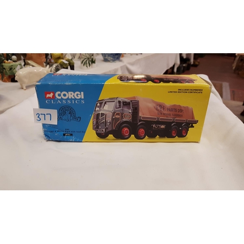 377 - Boxed Corgi Classics Limited Edition ERF 8 Wheel Rigid with Load Set 09701 with Certificate.