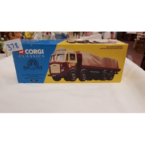 378 - Boxed Corgi Classics Limited Edition J & A Smith of Maddiston Leyland 8 Wheel Rigid Truck with Load ... 