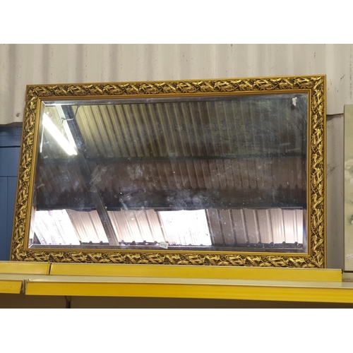 478 - Large Gilt Framed Rectangular Mirror - approx 29