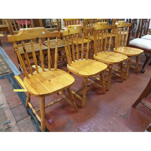 494 - Matching Set of Four Solid Pine Kitchen Chairs.