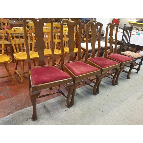 496 - Set of Four High Back Mahogany Chairs.