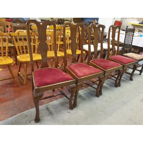 496 - Set of Four High Back Mahogany Chairs.