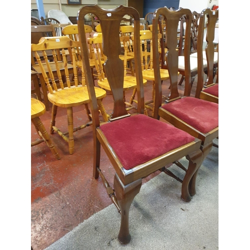 496 - Set of Four High Back Mahogany Chairs.