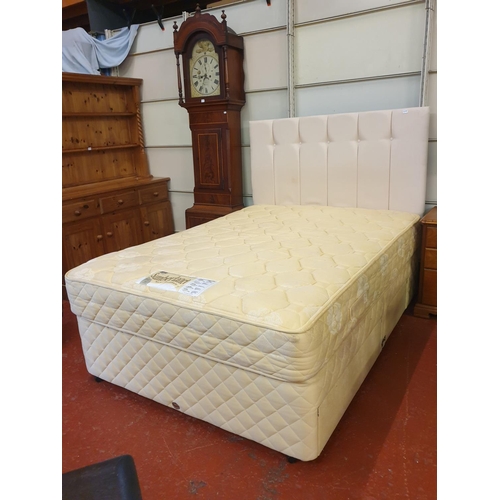 509 - Slumberland Double Bed with Headboard, Slumberland Mattress & Storage Drawers - one full & one half ... 