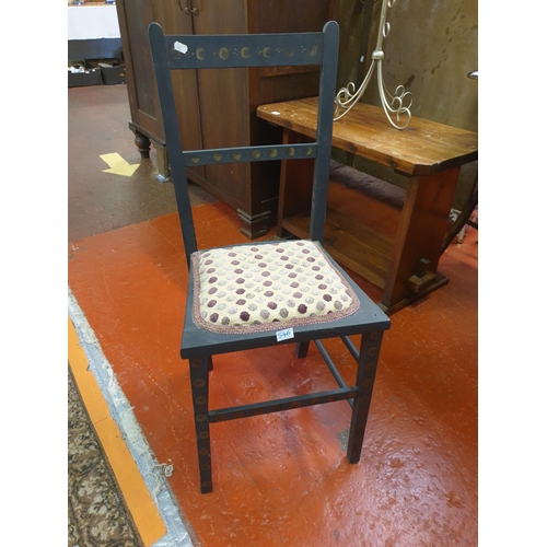 546 - Hand Painted Occasional Chair with Upholstered Seat.