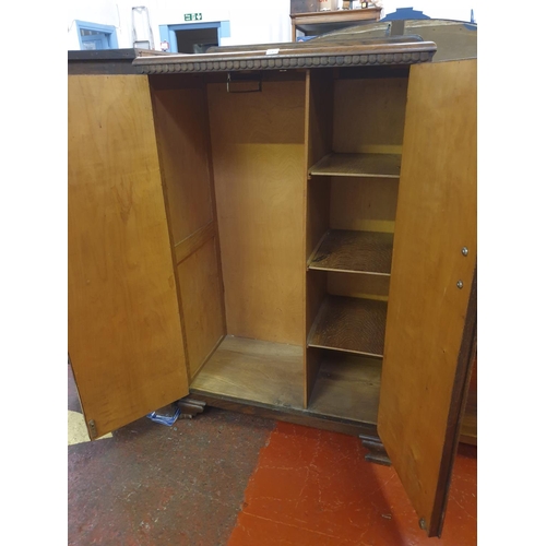 549 - Art Deco Style Vintage Gents Wardrobe with Trouser Rail & Shelves - 1.3m tall, 79cm wide & 43cm deep... 