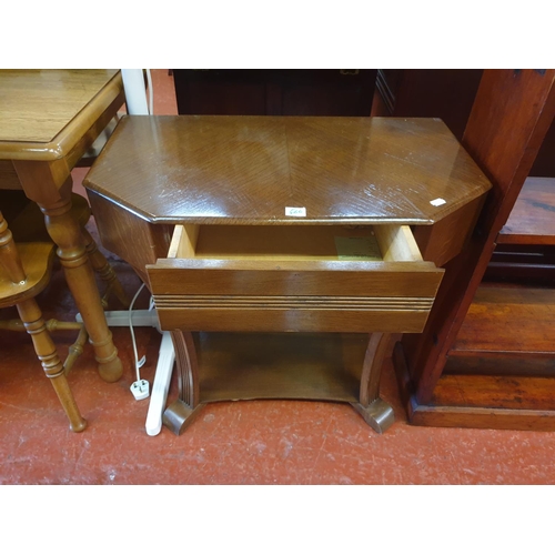 566 - Vintage Art Deco Style Hall Table with Single Drawer - 70cm tall, 68cm wide & 38cm deep.