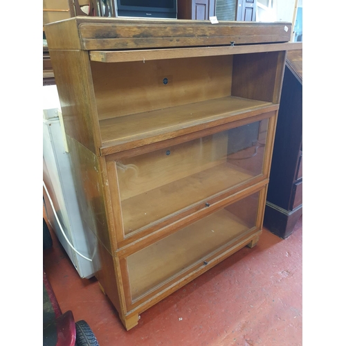 585 - Three Stage Oak Globe Wernicke Bookcase - approx 44