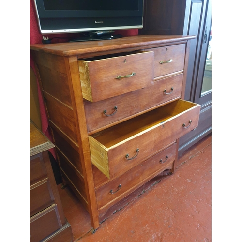 625 - Two over Four Chest of Drawers on Casters - approx 4ft tall, 38