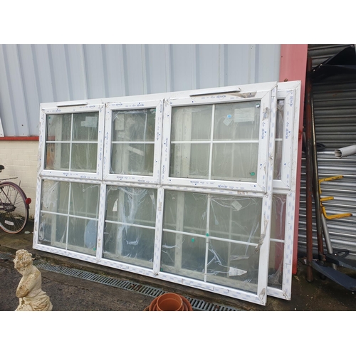 644 - Two Large NEW UPVC Double Glazed Windows - each 1.6m high x 2.47m long with three openers at the top... 