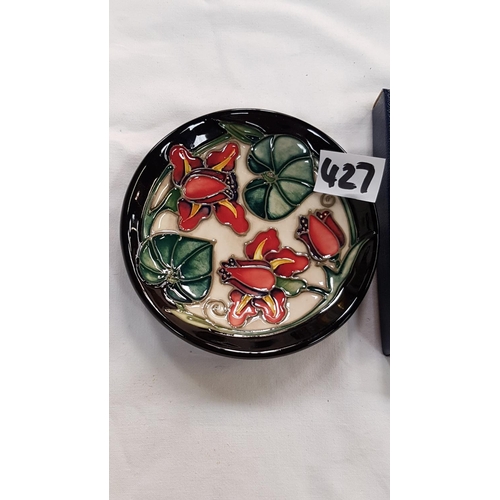 427 - Shirley Hayes for Moorcroft Boxed Palmata Coaster/Pin Dish Diameter c.11.75cm (c.4.625”).