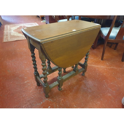 525 - Barley Twist Legged Drop Leaf Table - 29