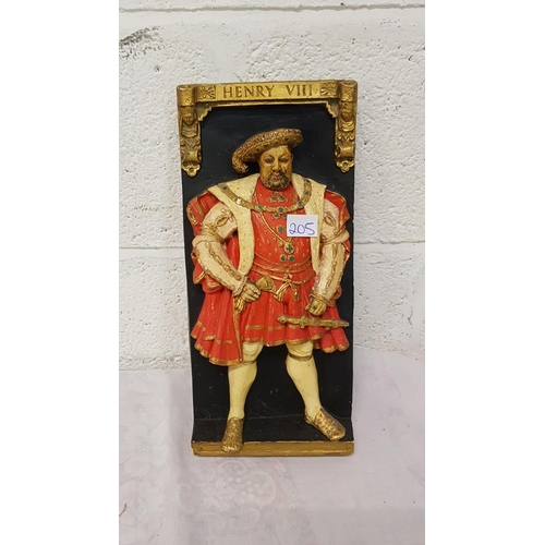 205 - Henry VIII Chalk Wall Plaque.