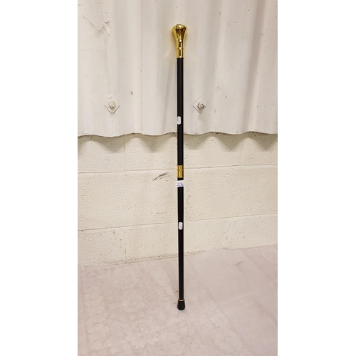 206 - Replica Free Masons Black & Gold Walking Cane.