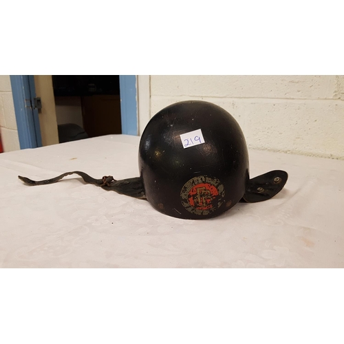 219 - 1940's Francis & Barnett Coventry Vintage Motorcycle Helmet.