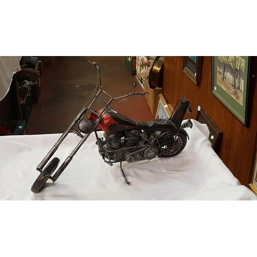 257 - Tin Plate Replica Custom Motorbike.