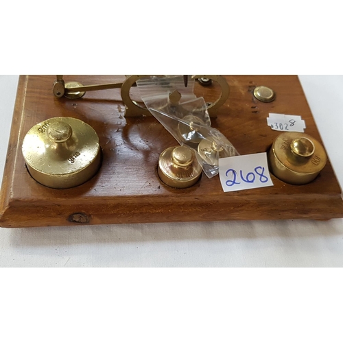 268 - Set of Brass Letter Scales & Weights.