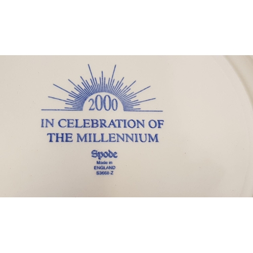 302 - Boxed Blue & White Spode Plate in Celebration of the Millennium.