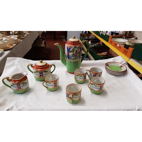 304 - 13 Piece Samurai Japanese Hand Painted Tea Set.