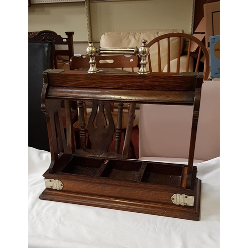 314 - Victorian Oak Tantalus Stand.