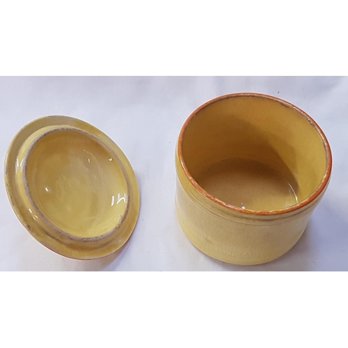 340 - Crown Devon Jersey Butter Tub & Lid.