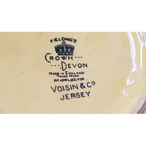 340 - Crown Devon Jersey Butter Tub & Lid.