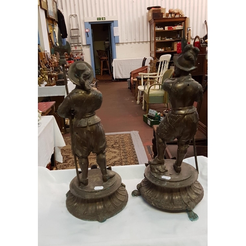 431 - Pair of Cavalier Statues - approx 19.5