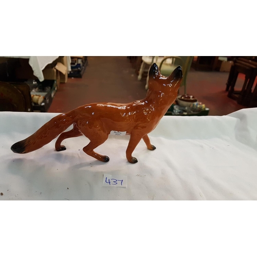 437 - Beswick Standing Fox 1016A Height c.14cm (c.5.5”) - tail restored