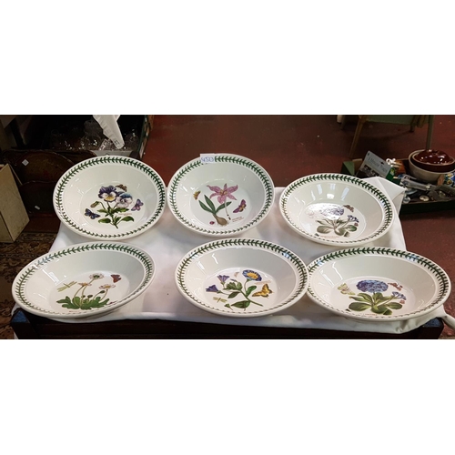 450 - Set of Six Portmeirion Botanic Garden Soup Bowls Diameter c.21.5cm (c.8.5”).