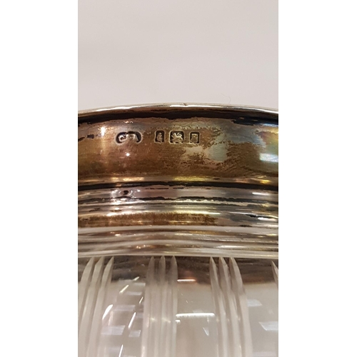 455 - Silver Hallmarked & Tortoise Shell Topped Powder Jar.