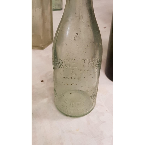 52 - Box of Assorted Vintage Glass Bottles.