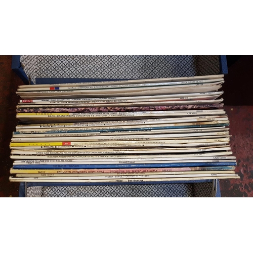 79 - Blue Case of Assorted LP Records.