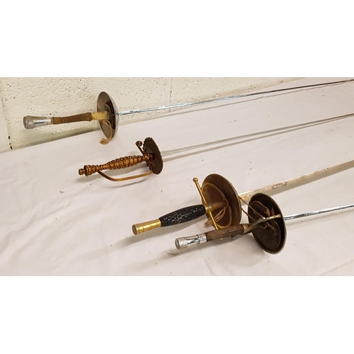 200 - Four Vintage Fencing Swords.