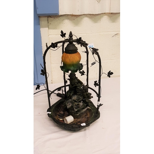 216 - Vintage Art Deco Style Cherub Lamp with Water Feature.