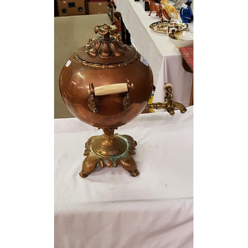 230 - Copper Tea Urn with Spout - approx 14.5