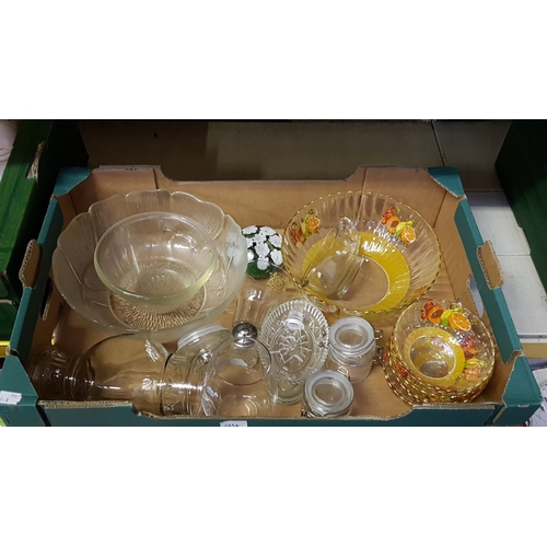 24 - Box of Assorted Glassware Including Bowls, Fruit Bowl Set, Paperweight etc.