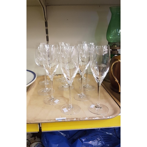 260 - Set of Four Riedel Champagne Flutes & Set of Six Similar Wine Glasses.