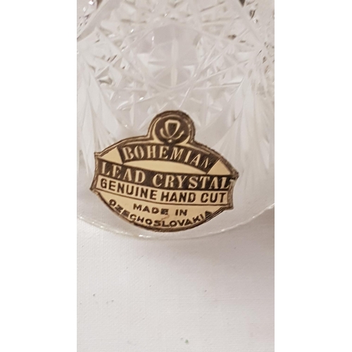 271 - RCR Royal Crystal Rock Hand Cut Bell Height c.18.5cm (c.7.25”), Edinburgh-Crystal-Style Cut Glass Be... 