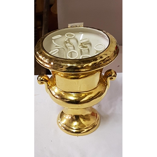 289 - Crown Devon Gilded Spray Vase Urn - approx 8