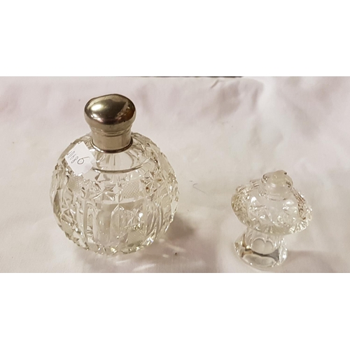 313 - Two Cut Glass Scent Bottles.