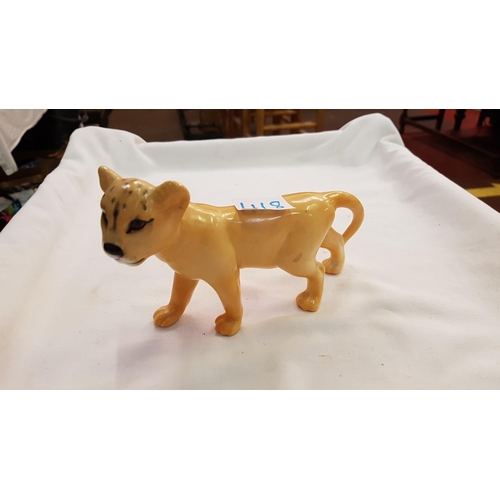 418 - Beswick Lion Cub Facing Left Model No.2098 Height c.10.1cm (c.4”).