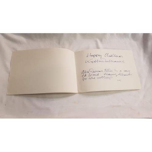 429 - Sir Kyffin Williams RA (1918-2006) Hand Written & Initialled Sheepdog Christmas Card / Note.