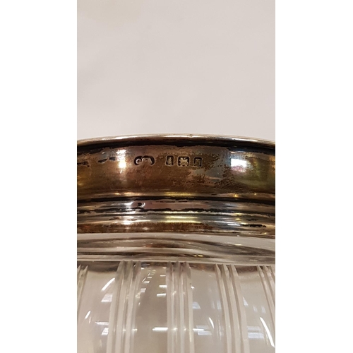 436 - Silver Hallmarked & Tortoise Shell Topped Powder Jar.