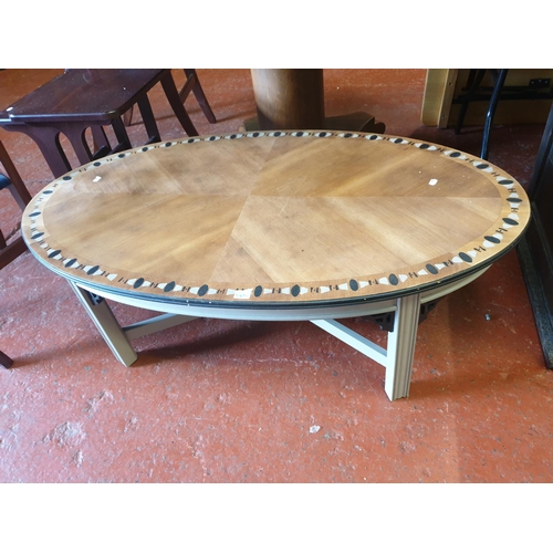 565 - Oval Coffee Table - approx 16