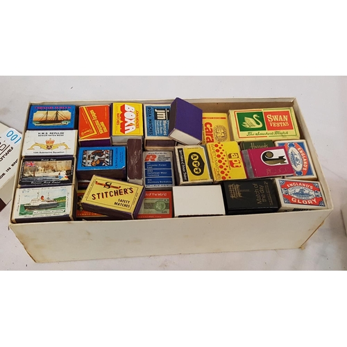 100 - Four Boxes of Vintage Collectable Matchbooks & Boxes.