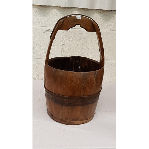 107 - Vintage Oak Yolk Pail.